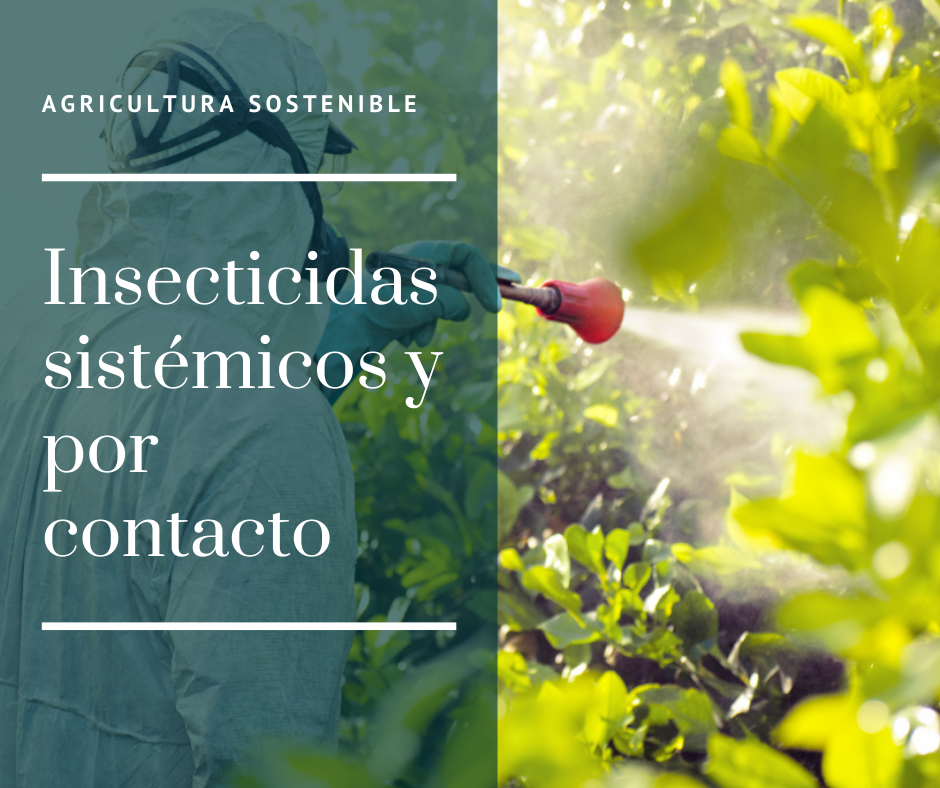 Modos de acción de los insecticidas sistémicos y por contacto.