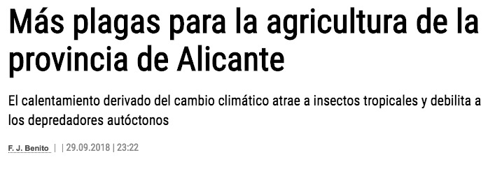 La globalización, también en las plagas